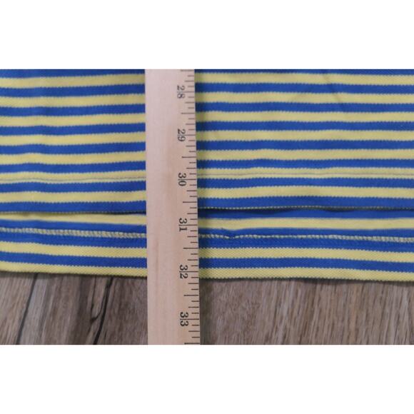 IZOD Striped Men's Large Cotton Polo Shirt w/ Embroidered IZ Logo - Blue Yellow - Picture 8 of 11